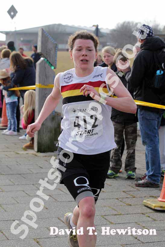 Jo Gascoigne-Owen (Alnwick) 3rd in the womens Transped Blyth Valley 10k.